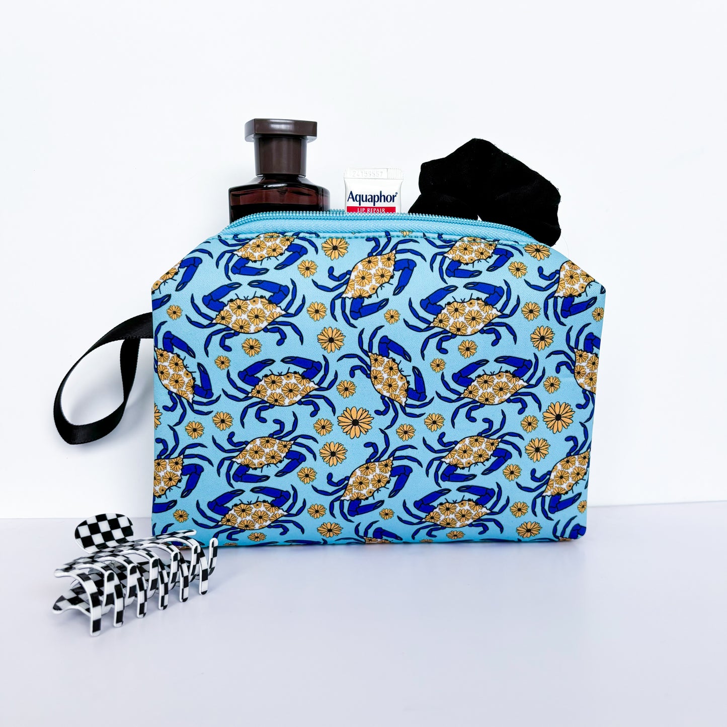 Maryland Blue Crab Neoprene Travel Toiletry Bag