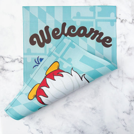 Maryland Garden Gnome Welcome Garden Flag
