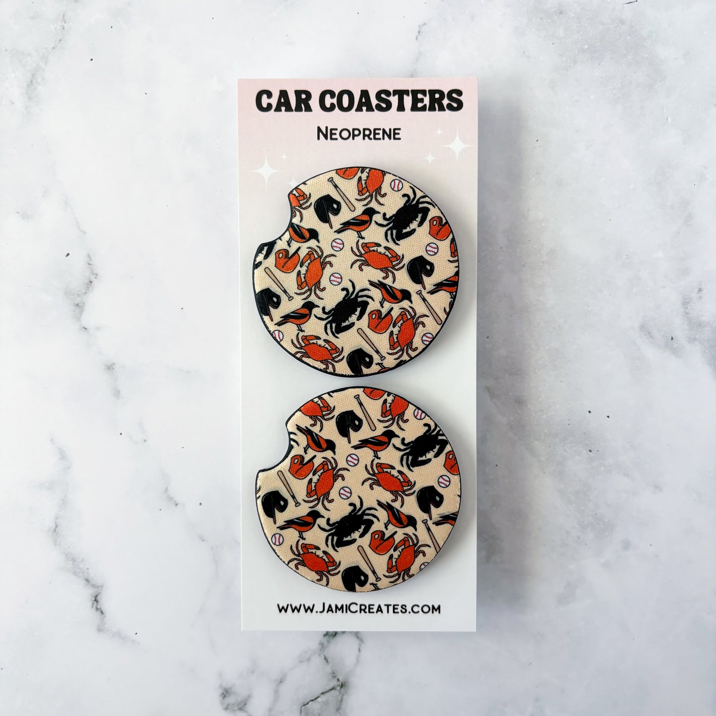 Baltimore Orioles Baseball Car Coasters