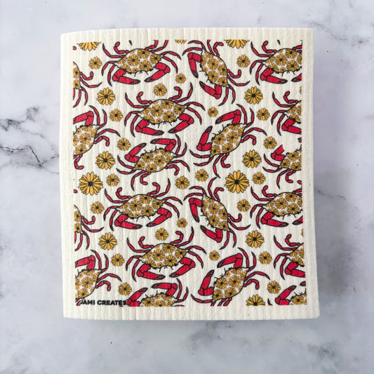 Maryland Red Crab Swedish Dish Cloth