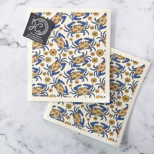 Maryland Blue Crab Swedish Dish Cloth