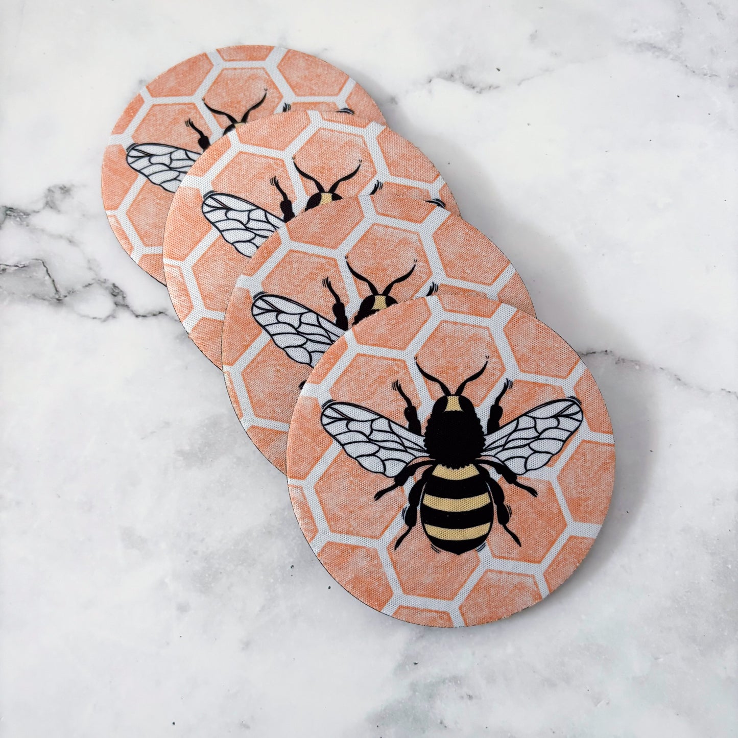 Bee Honeycomb Coasters