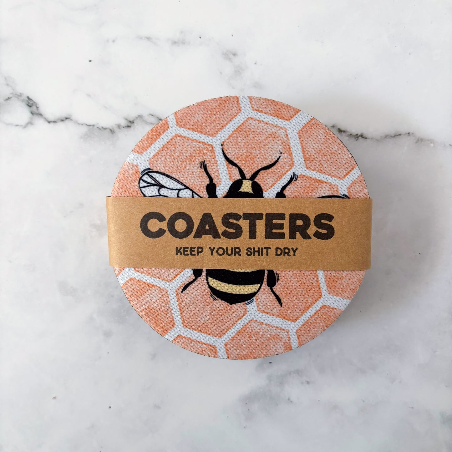 Bee Honeycomb Coasters