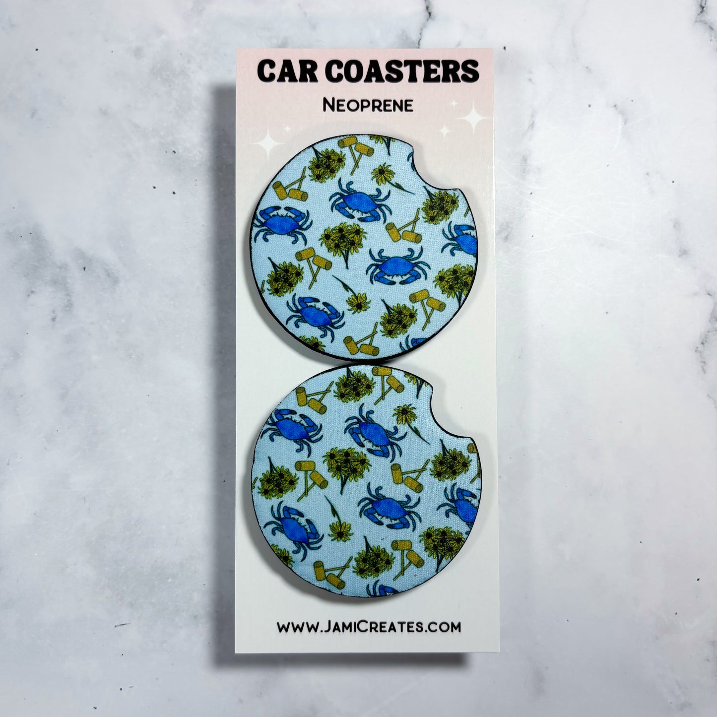 Maryland Crab Feast Car Coasters