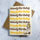 Howdy Birthday Cowgirl Boot Greeting Card