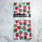 Strawberry Patterned Waffle Kitchen Dish Towel