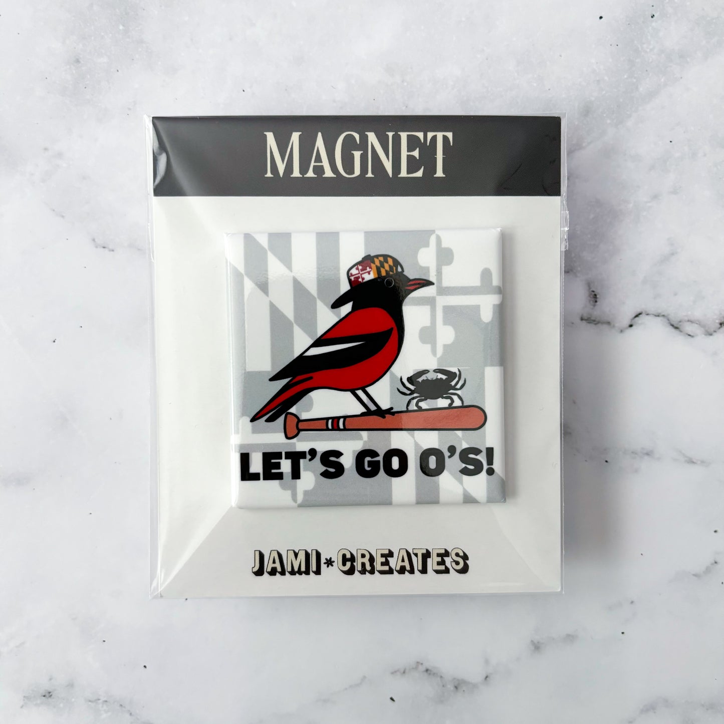 Let’s Go O’s Baltimore Orioles Fridge Magnet