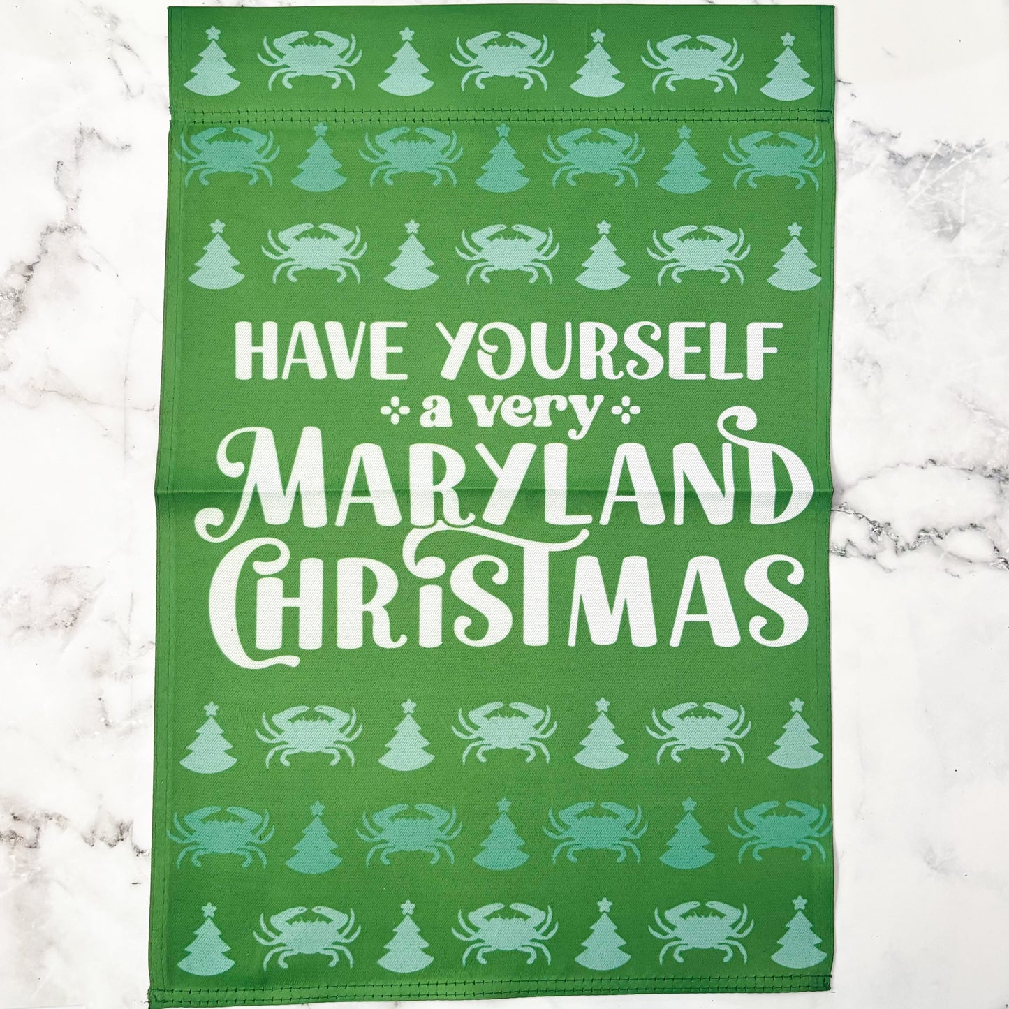 Have Yourself a Very Maryland Christmas Garden Flag