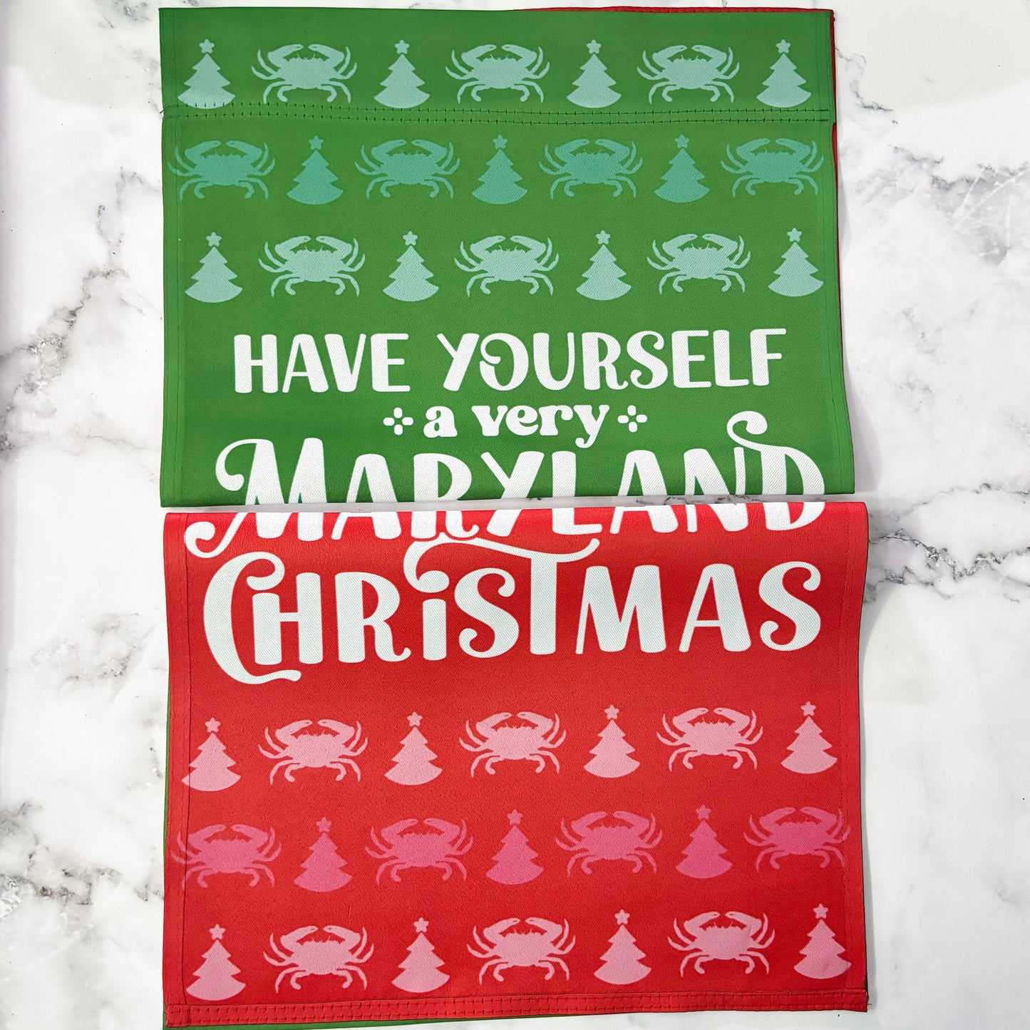 Have Yourself a Very Maryland Christmas Garden Flag