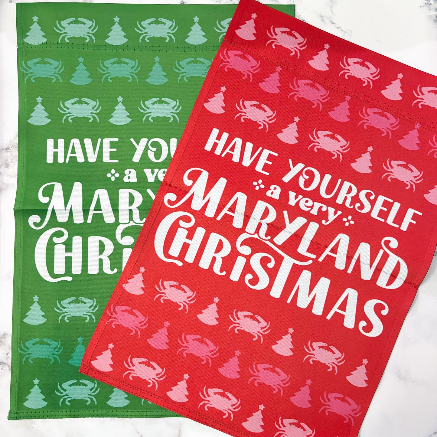 Have Yourself a Very Maryland Christmas Garden Flag