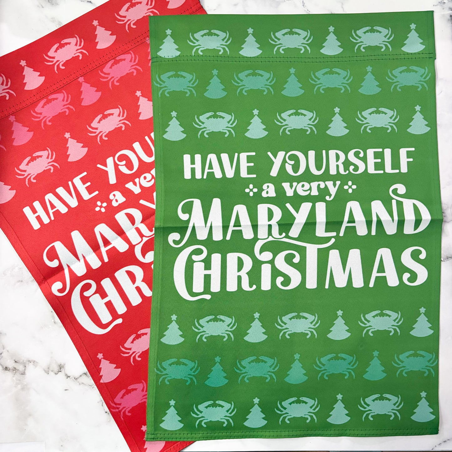 Have Yourself a Very Maryland Christmas Garden Flag