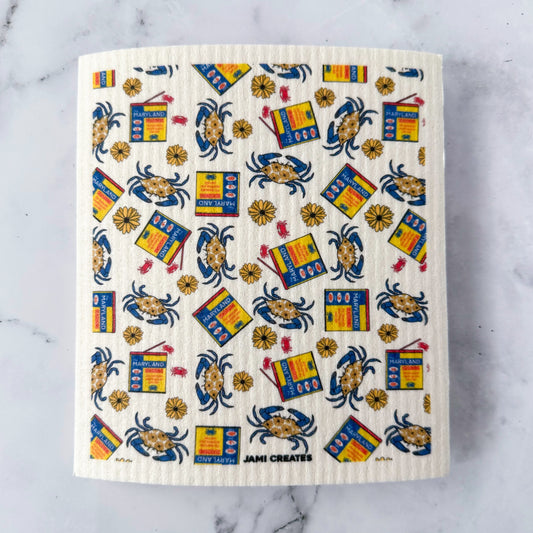 Maryland Seasoning Patterned Swedish Dish Cloth