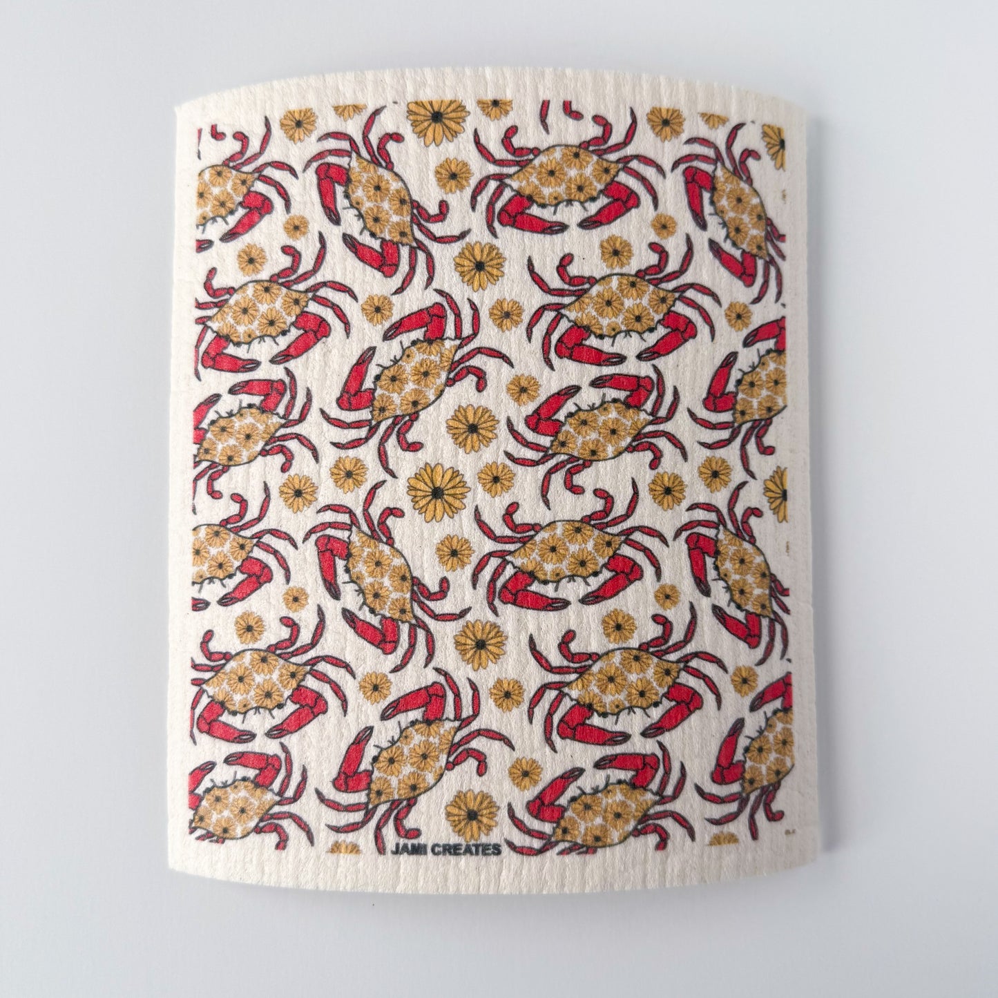 Maryland Red Crab Swedish Dish Cloth