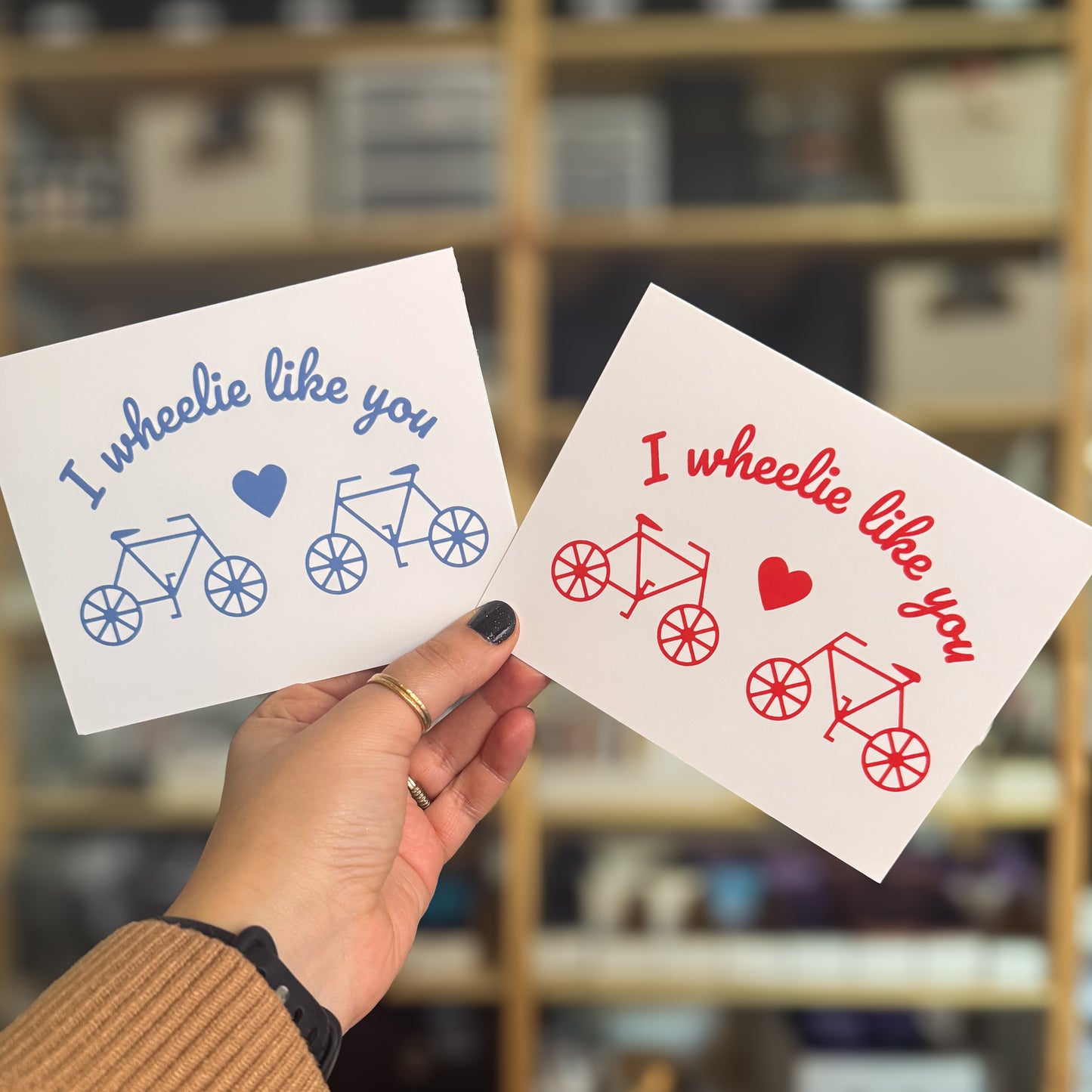 I Wheelie Like You Bike Valentine's Day Card