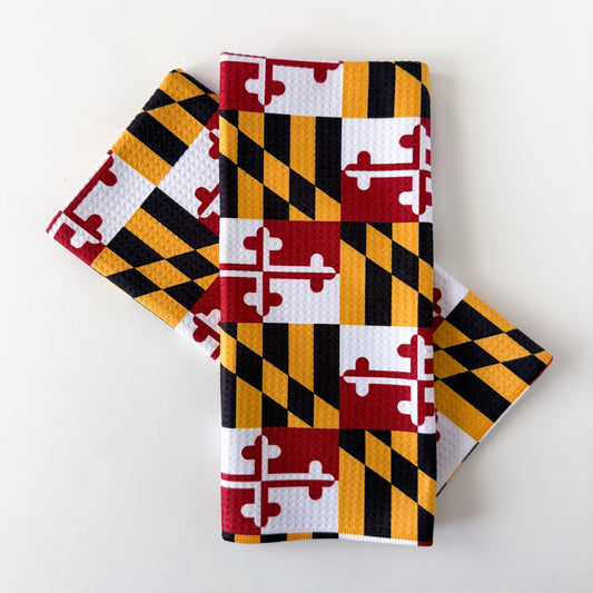 Maryland Flag Kitchen Dish Towel