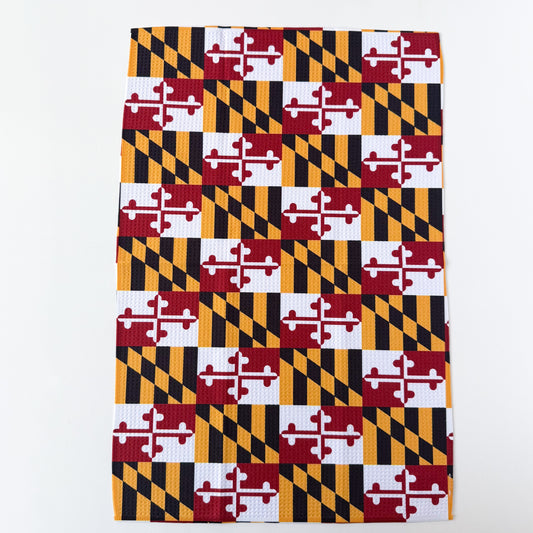 Maryland Flag Kitchen Dish Towel