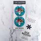 Teal Maryland Mushroom Car Coasters