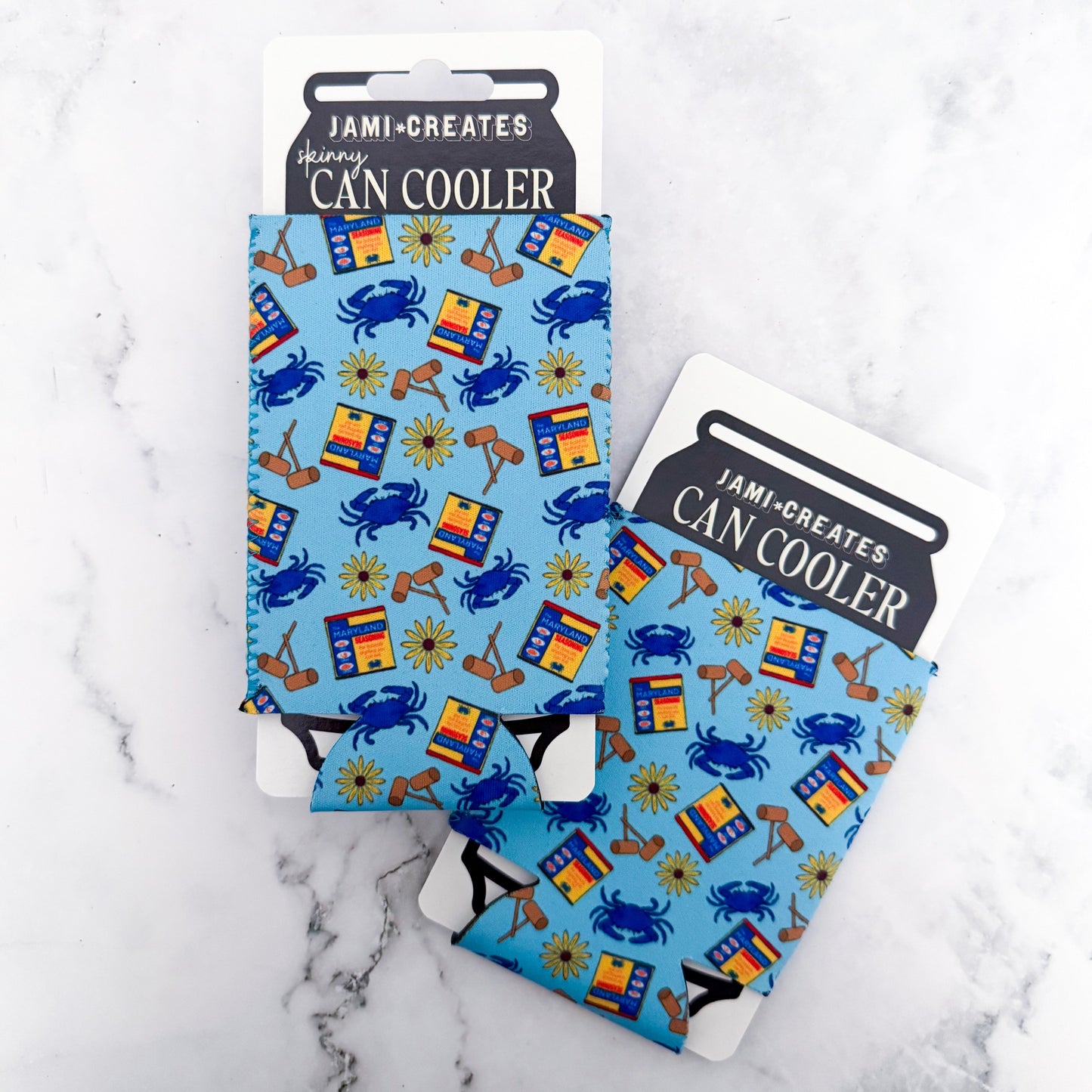 Maryland Seasoning Skinny Can Cooler Koozie