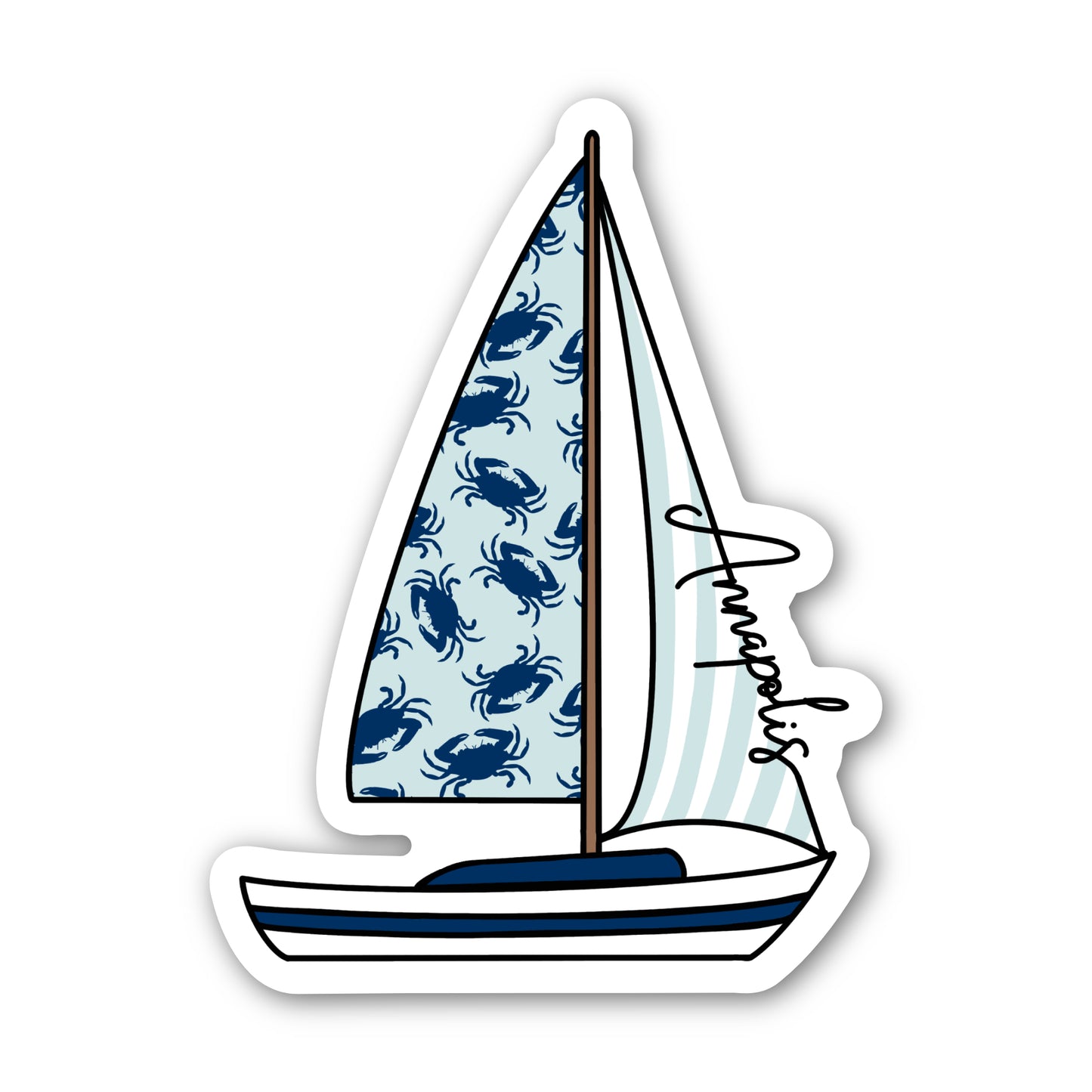 Annapolis Maryland Sailboat Sticker