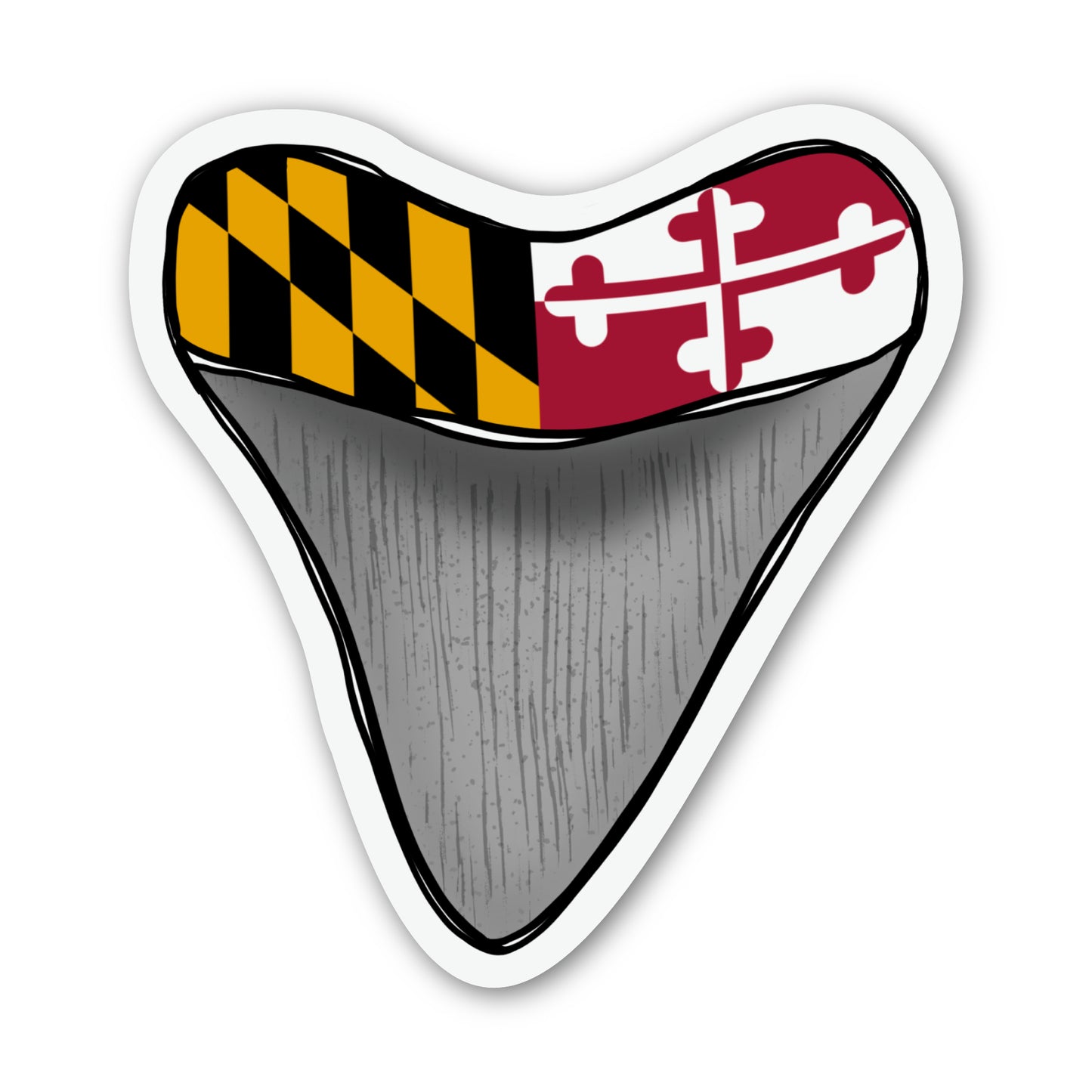 Maryland Sharks Tooth Sticker