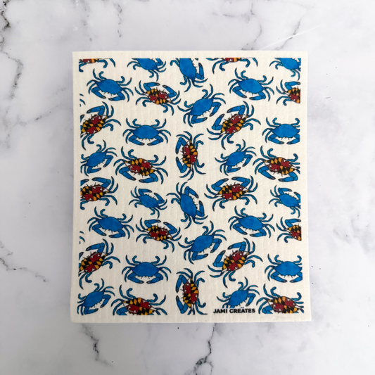 Maryland Flag Crab Swedish Dish Cloth