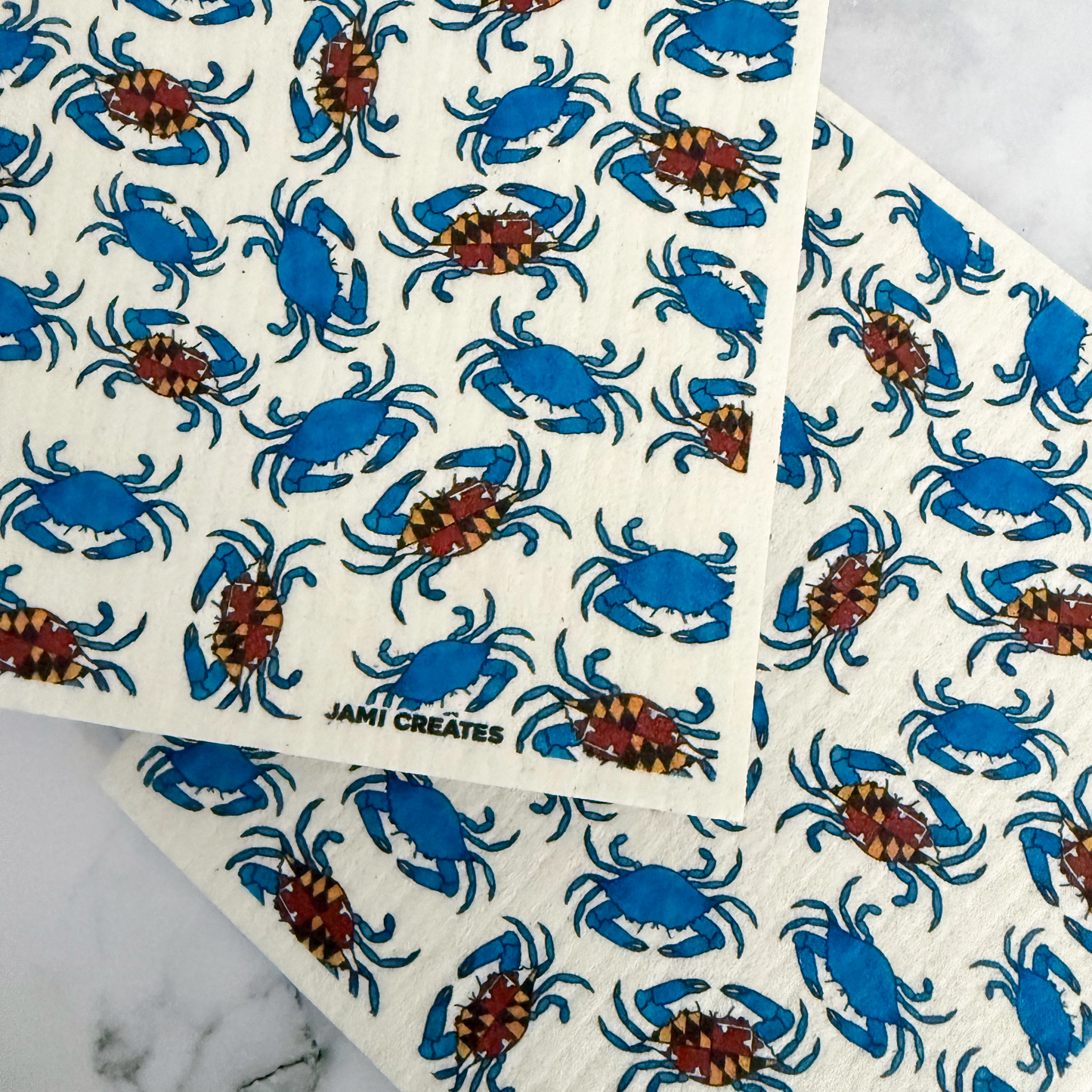 Maryland Flag Crab Swedish Dish Cloth