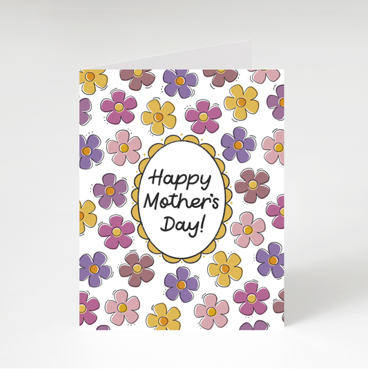Floral Happy Mothers Day Greeting Card