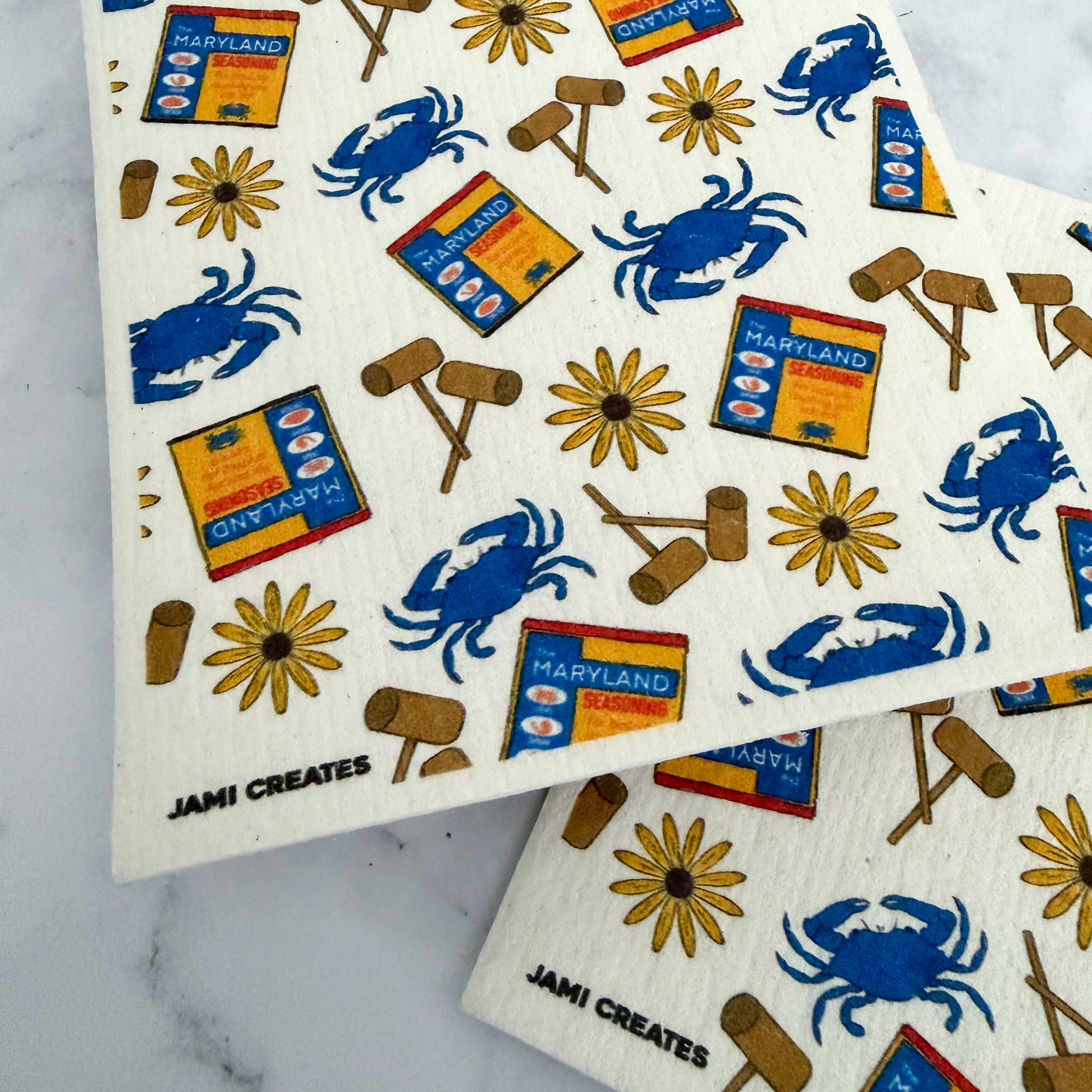Maryland Seasoning Crab Feast Swedish Dish Cloth