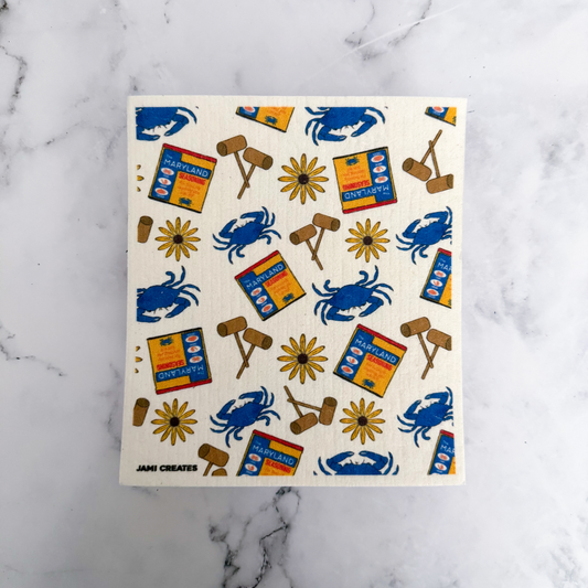 Maryland Seasoning Crab Feast Swedish Dish Cloth