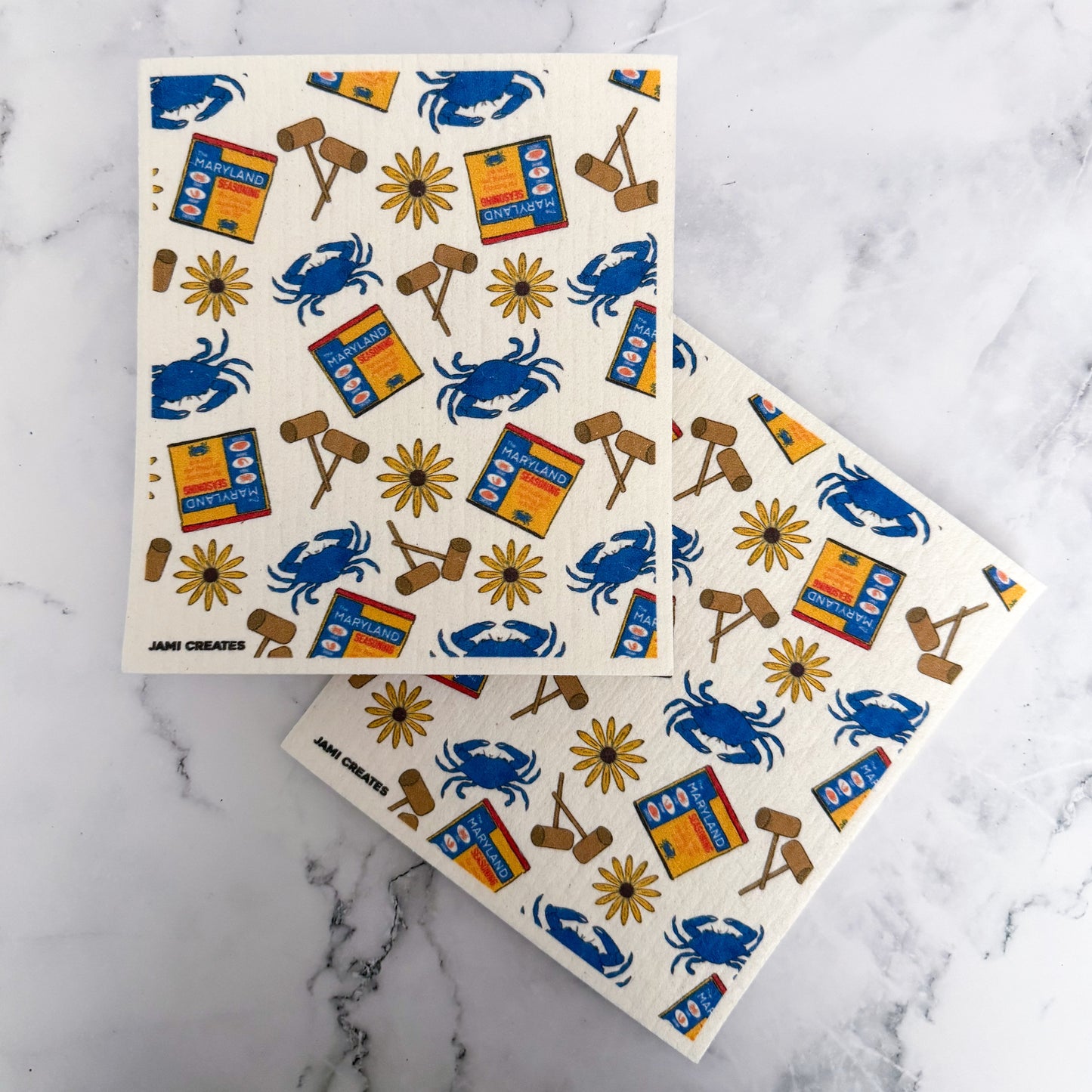 Maryland Seasoning Crab Feast Swedish Dish Cloth