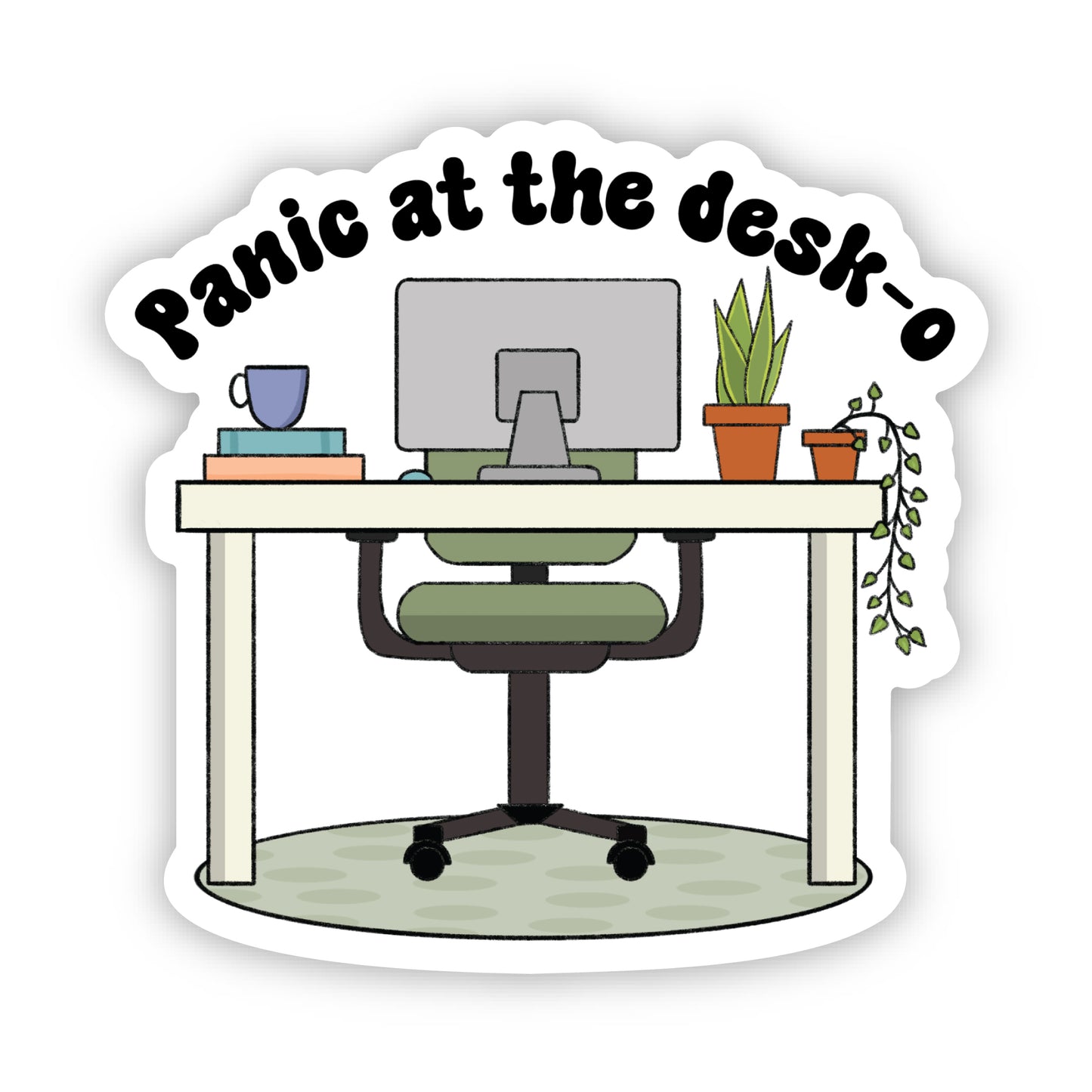 Panic at the Desk-O Sticker