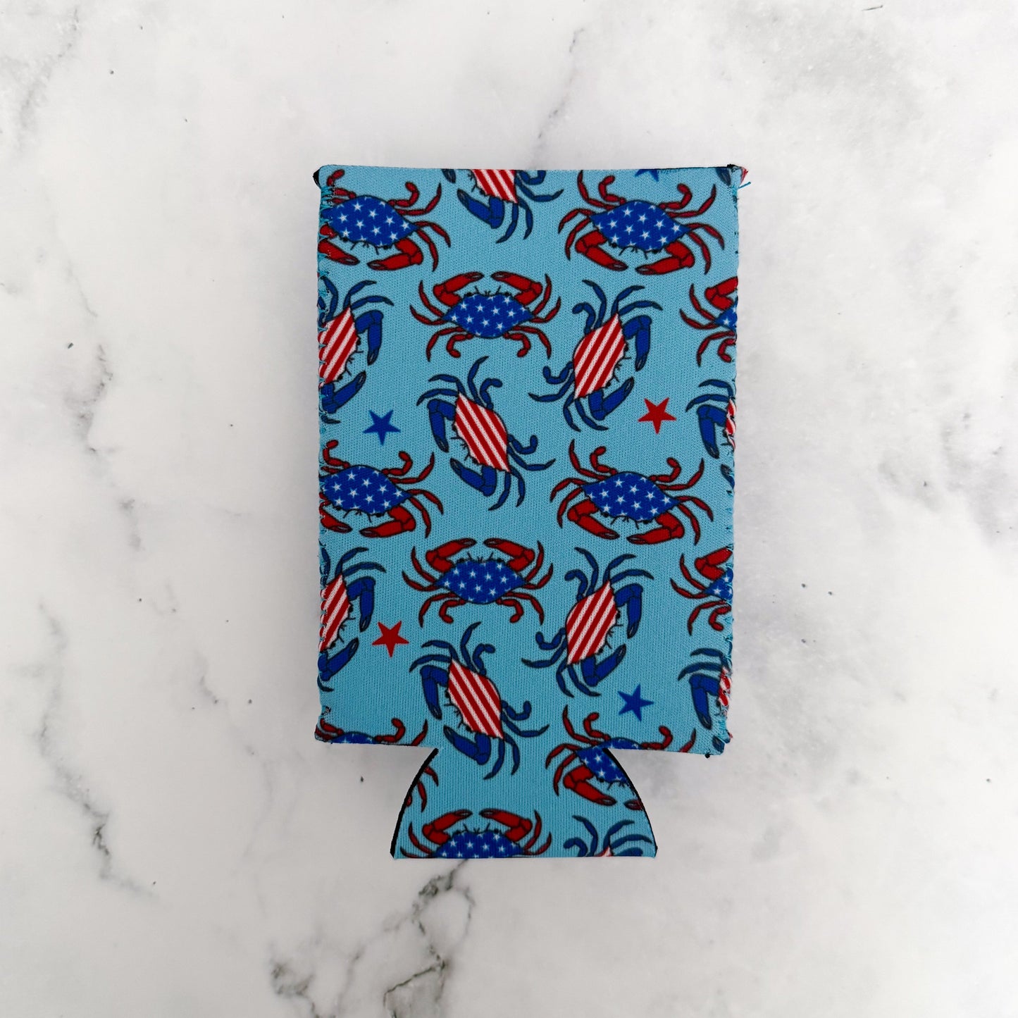 Patriotic Crab Skinny Can Cooler