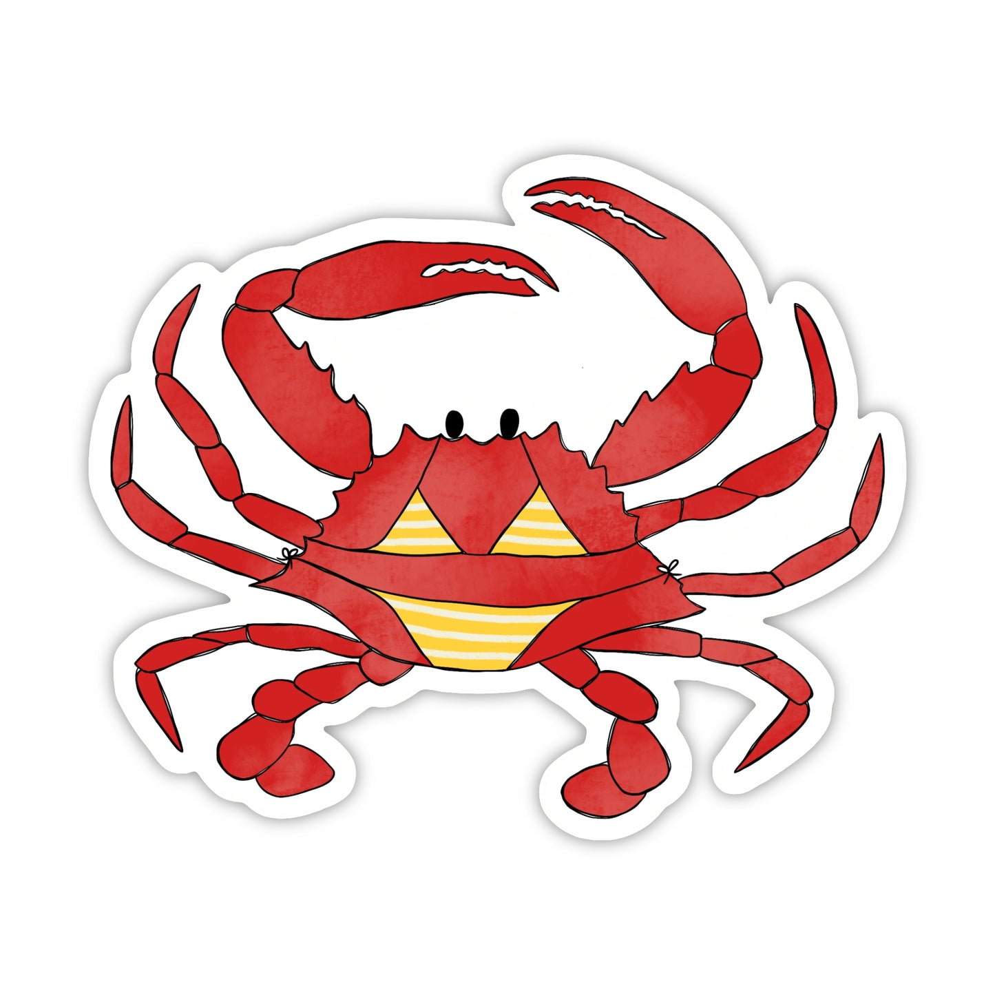 Maryland Red Crab Bikini Sticker