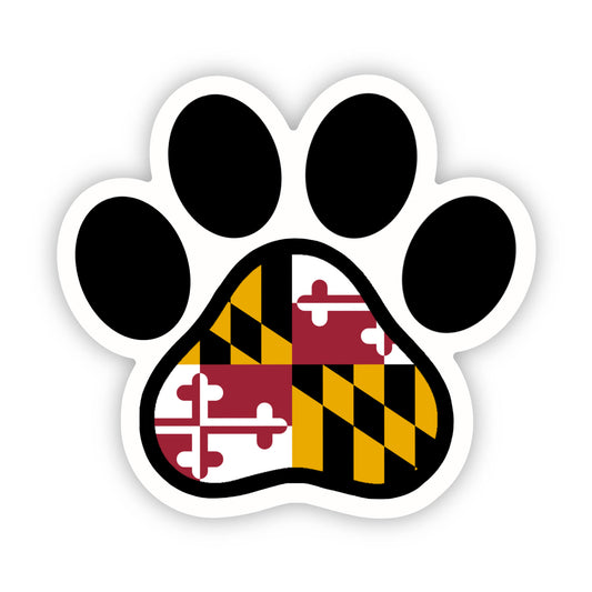 Maryland Dog Paw Sticker