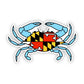 Maryland Crab Flag Sticker