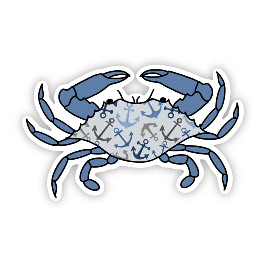 Maryland Nautical Anchor Crab Sticker