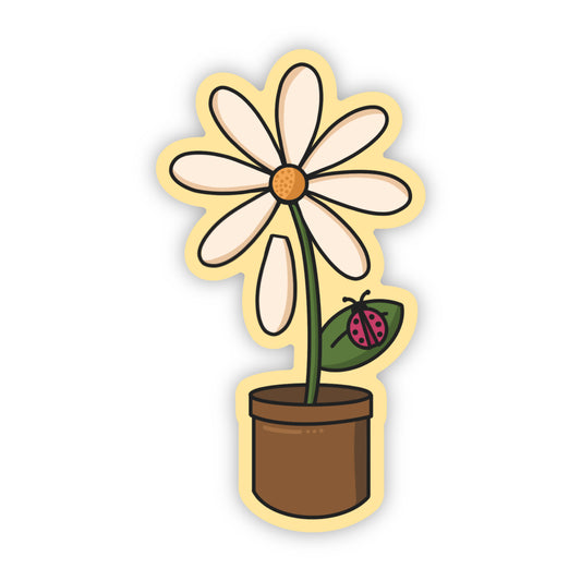 Daisy Potted Plant Sticker