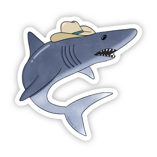 Cowboy Shark Sticker