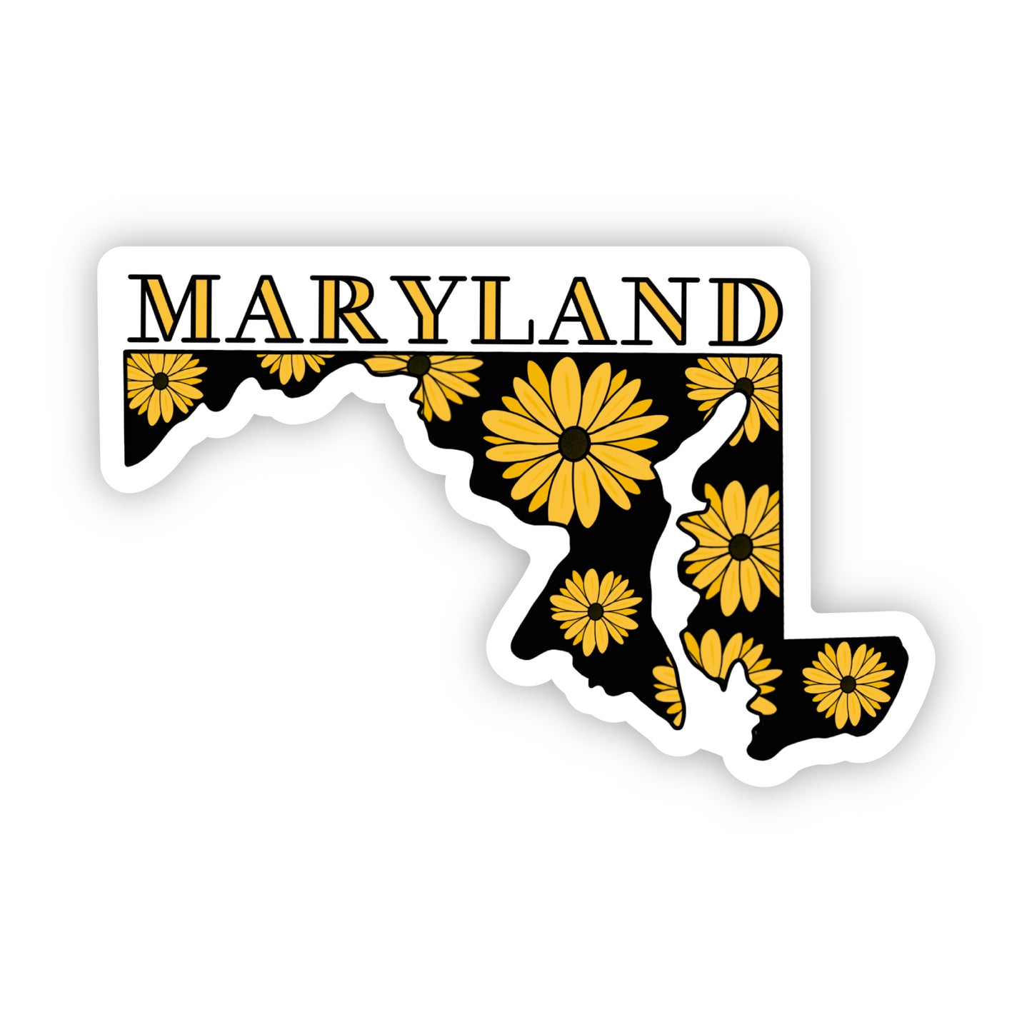 Maryland State Name Flower Sticker