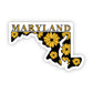 Maryland State Name Flower Sticker