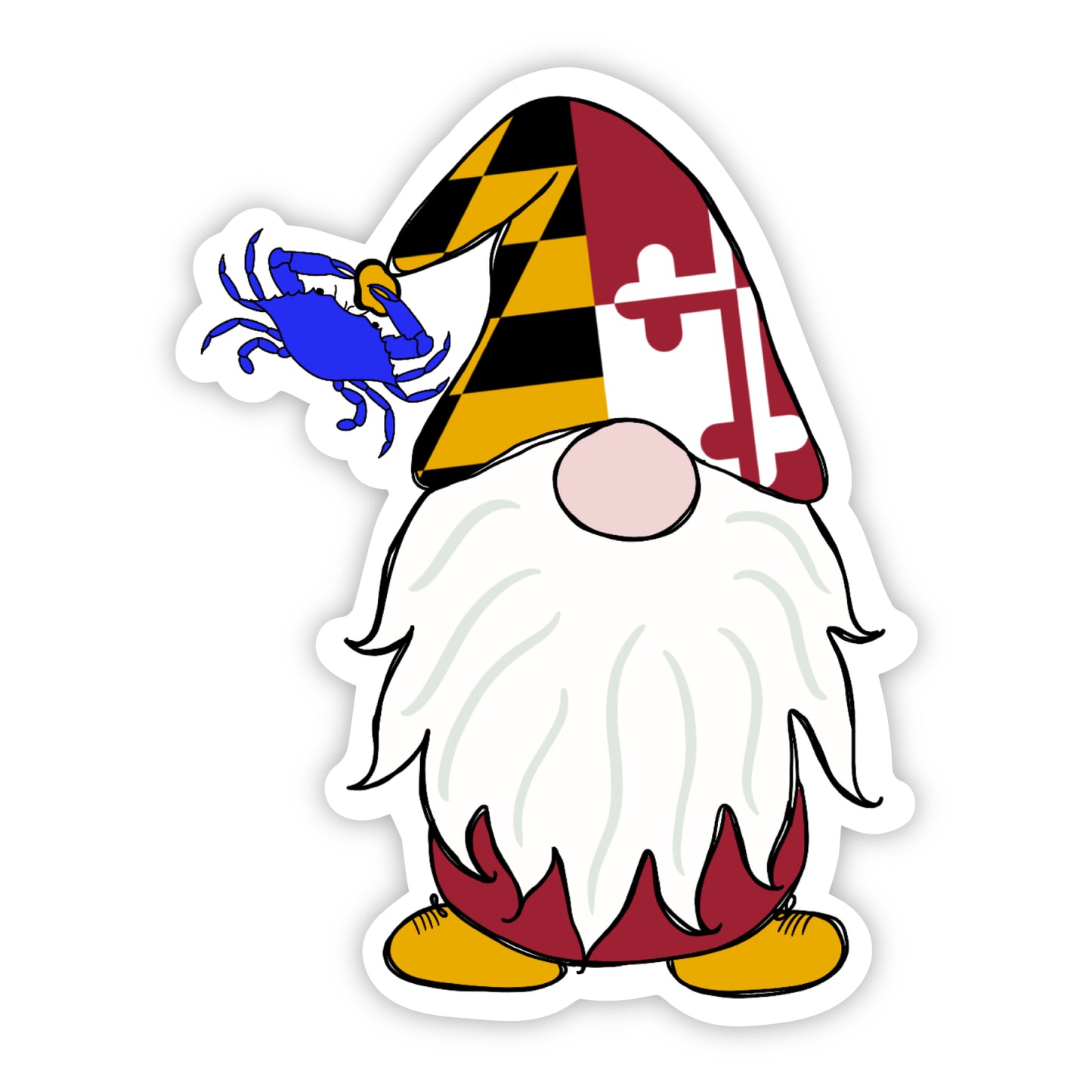 Maryland Garden Gnome Sticker 3"