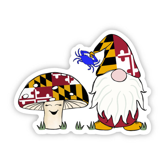 Maryland Mushroom & Maryland Gnome Sticker