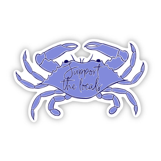 Support The Locals Maryalnd Blue Crab Sticker