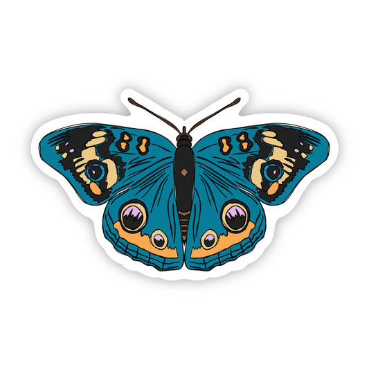 Turquoise Butterfly Sticker