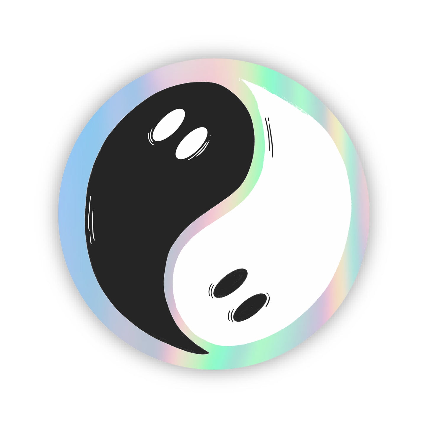 Ying Yang Ghost Sticker