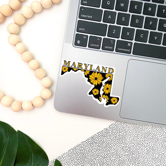 Maryland State Name Flower Sticker