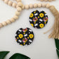 Black Maryland Flower & Crab Car Coasters