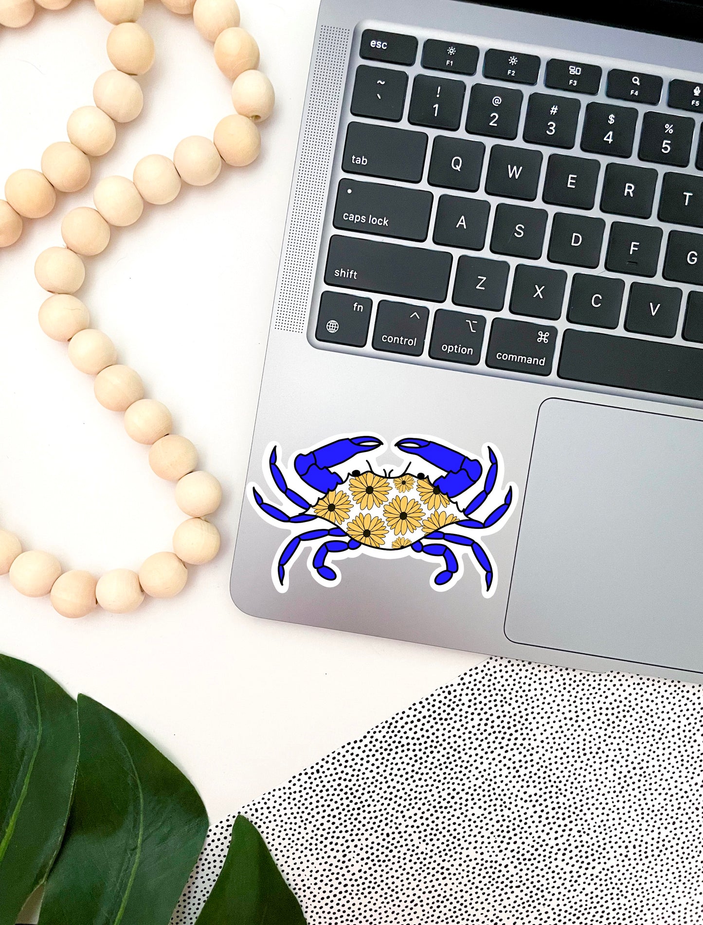 Blue Maryland Crab Black Eyed Susan Flower Sticker
