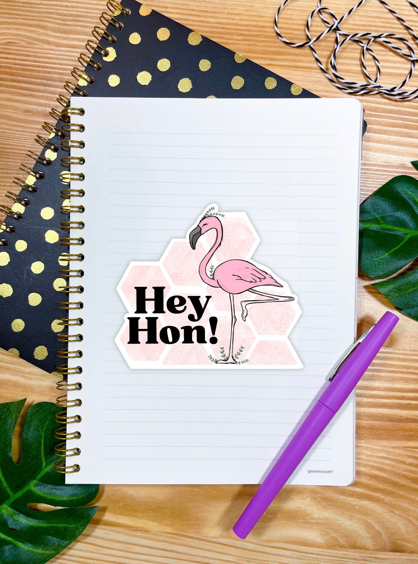 Hey Hon Baltimore Flamingo Sticker