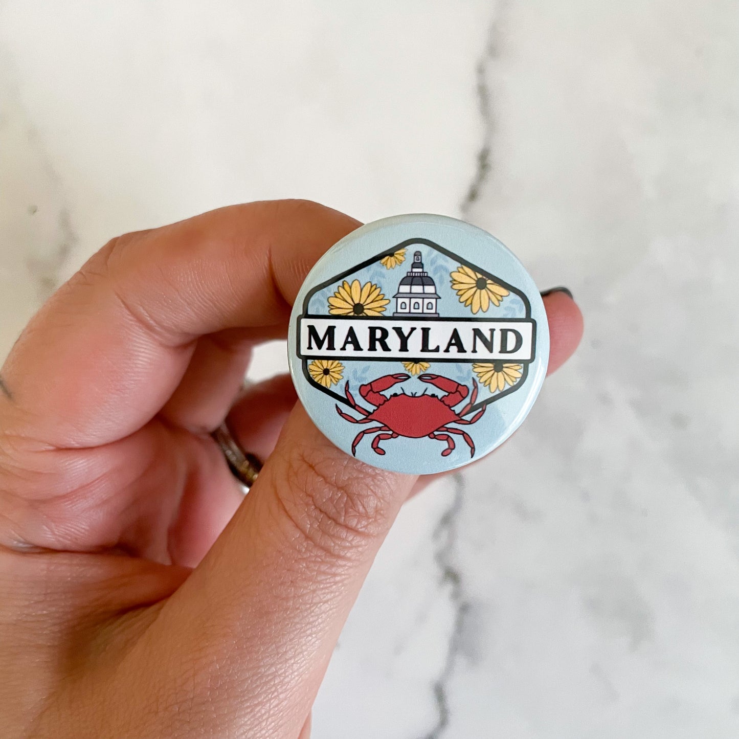 Maryland State Capital Button / Badge (Buy 4 Get 1 FREE)